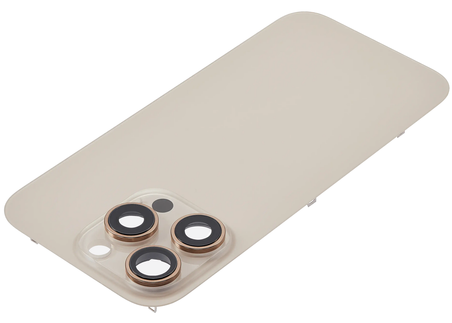 Back Glass w/ MagSafe Magnet & NFC & Flashlight Flex For iPhone 16 Pro (Service Pack) (Desert Titanium)