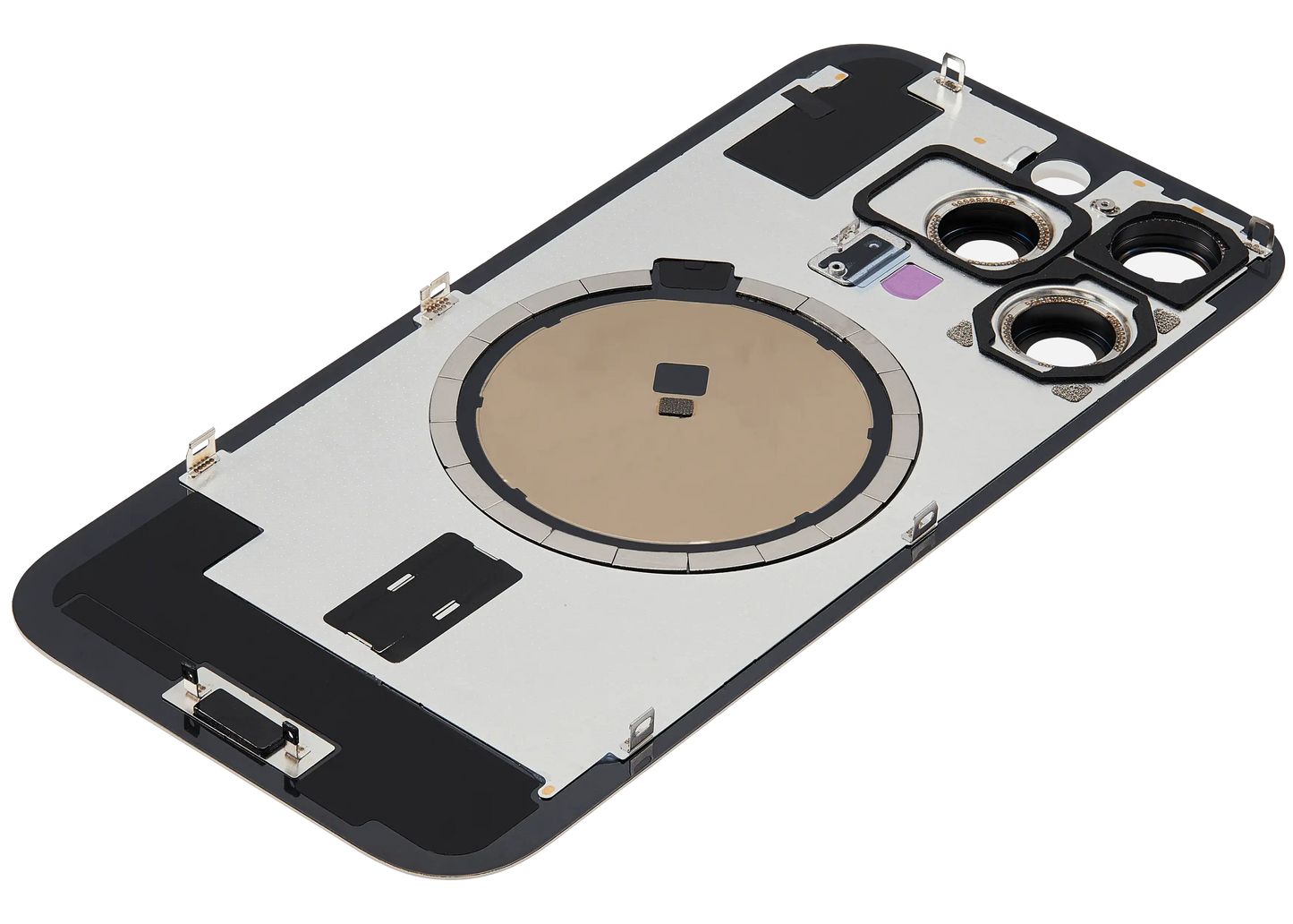 Back Glass w/ MagSafe Magnet & NFC & Flashlight Flex For iPhone 16 Pro (Service Pack) (Desert Titanium)