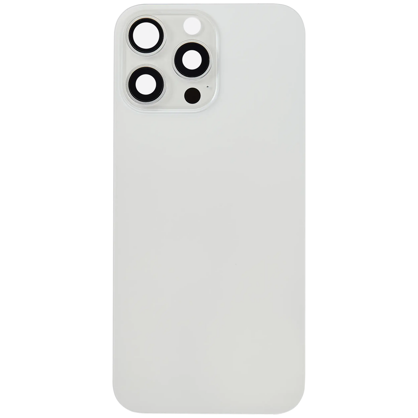 Back Glass w/ MagSafe Magnet For iPhone 16 Pro Max (Aftermarket) (White Titanium) (No Logo)
