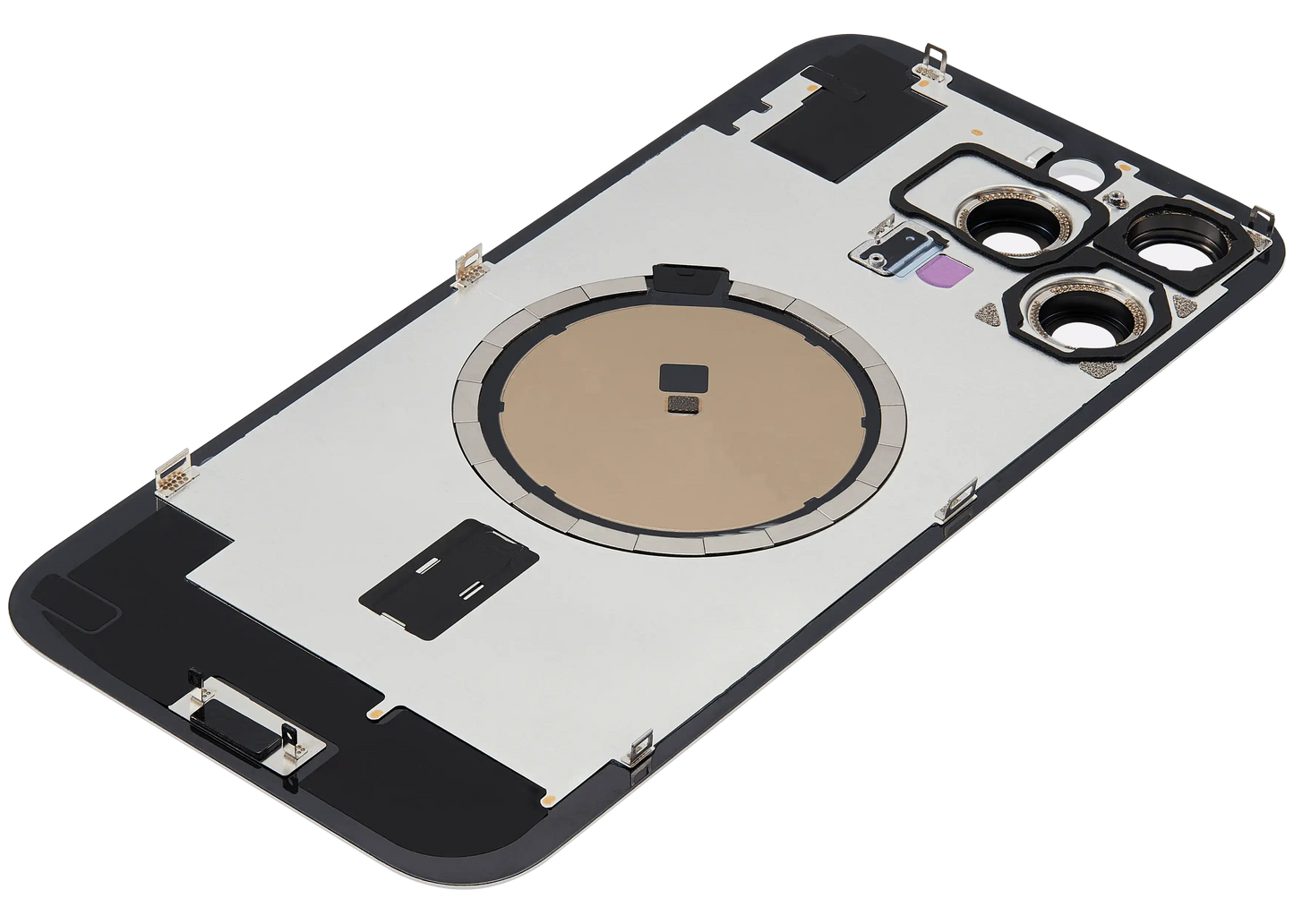 Back Glass w/ MagSafe Magnet For iPhone 16 Pro Max (Aftermarket) (White Titanium) (No Logo)
