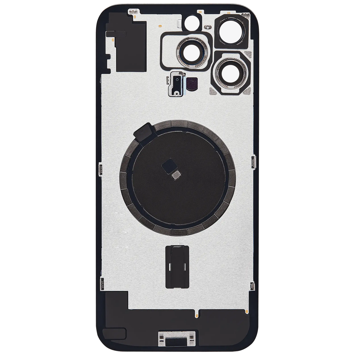 Back Glass w/ MagSafe Magnet For iPhone 16 Pro Max (Aftermarket) (White Titanium) (No Logo)