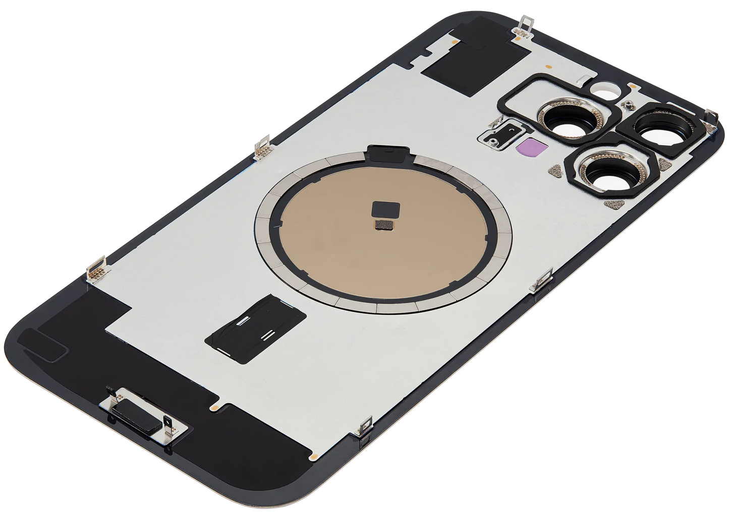 Back Glass w/ MagSafe Magnet For iPhone 16 Pro Max (Aftermarket) (Desert Titanium) (No Logo)
