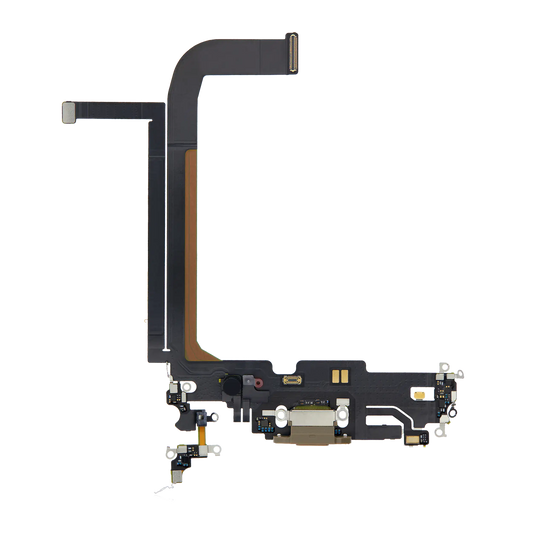 Charging Port Flex Cable For iPhone 13 Pro Max (Premium) (Gold)