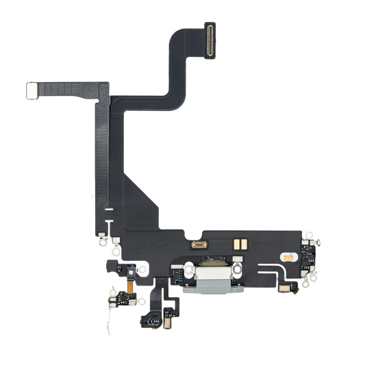 Charging Port Flex Cable For iPhone 13 Pro (Premium) (Silver)
