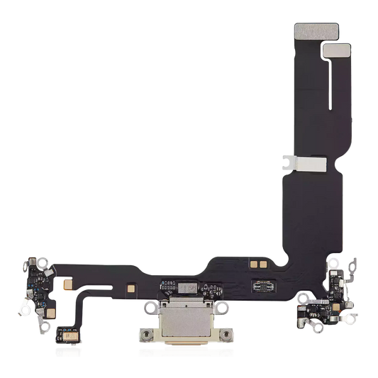 Charging Port Flex Cable For iPhone 15 Plus (Aftermarket Plus) (Yellow)