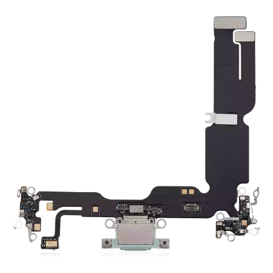 Charging Port Flex Cable For iPhone 15 Plus (Aftermarket Plus) (Green)