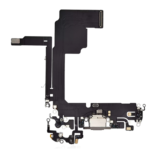 Charging Port Flex Cable For iPhone 15 Pro (Aftermarket Plus) (Natural Titanium)