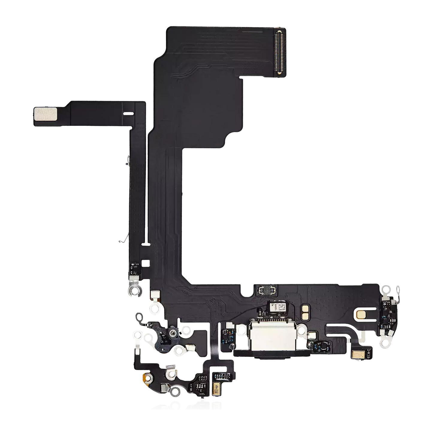 Charging Port Flex Cable For iPhone 15 Pro (Aftermarket Plus) (Black Titanium)