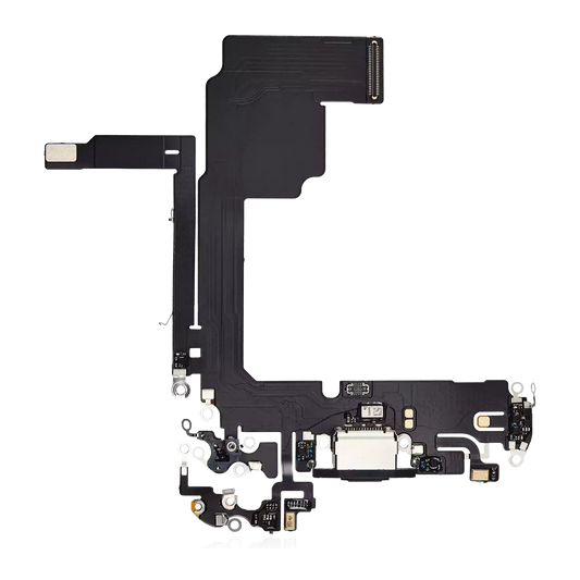 Charging Port Flex Cable For iPhone 15 Pro (Aftermarket Plus) (Black Titanium)