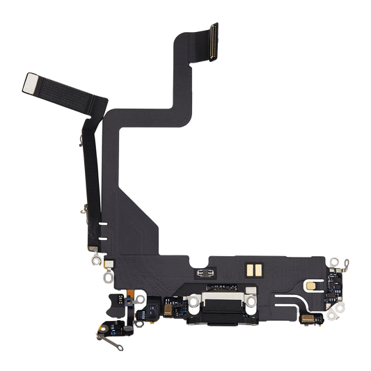 Charging Port Flex Cable For iPhone 14 Pro (Used OEM Pull) (Space Black)