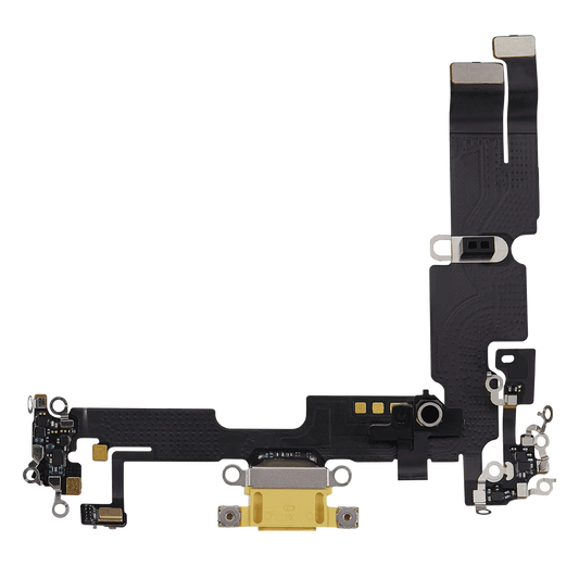 Charging Port Flex Cable For iPhone 14 Plus (Used OEM Pull) (Yellow)