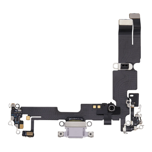 Charging Port Flex Cable For iPhone 14 Plus (Used OEM Pull) (Purple)
