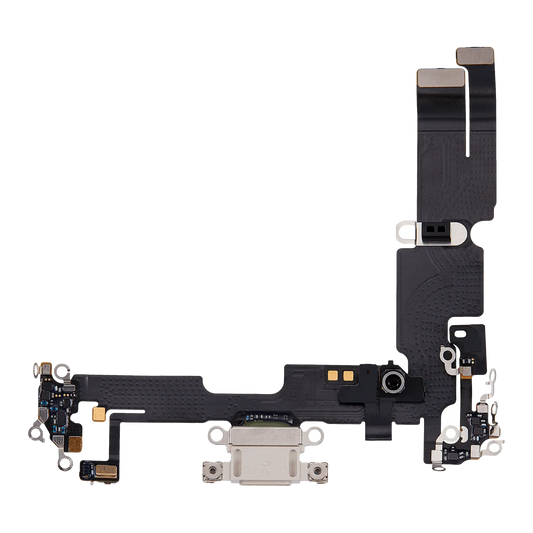 Charging Port Flex Cable For iPhone 14 Plus (Used OEM Pull) (Starlight)
