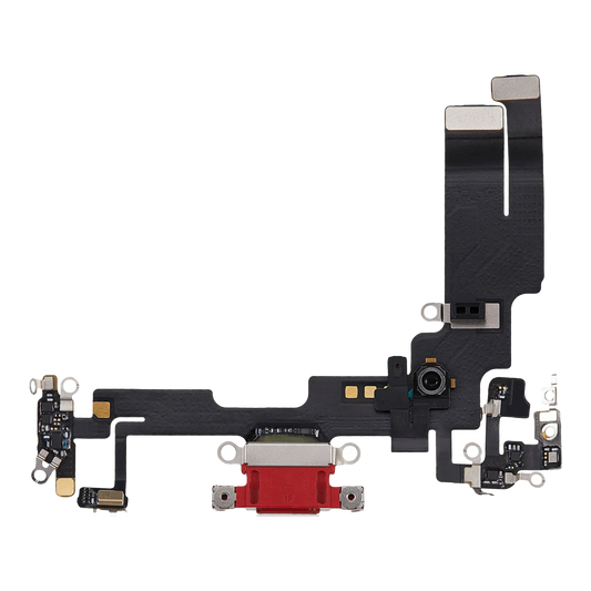 Charging Port Flex Cable For iPhone 14 (Used OEM Pull) (Red)