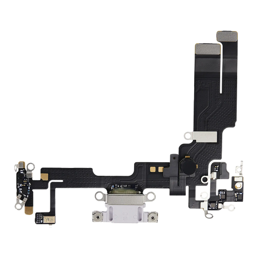 Charging Port Flex Cable For iPhone 14 (Used OEM Pull) (Purple)