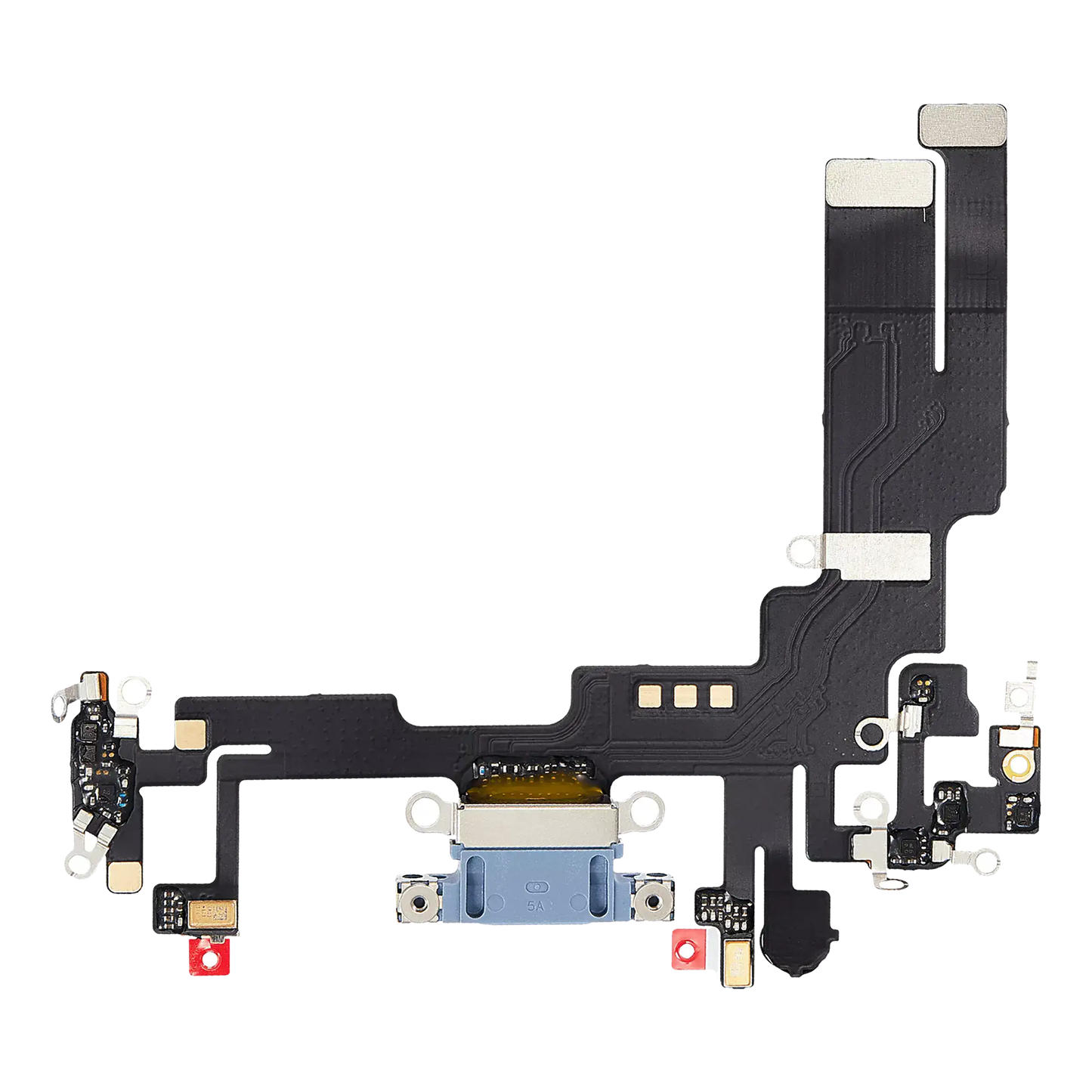 Charging Port Flex Cable For iPhone 14 (Used OEM Pull) (Blue)