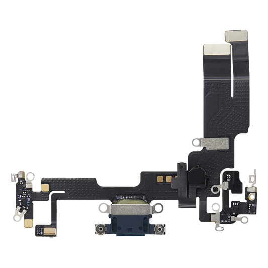 Charging Port Flex Cable For iPhone 14 (Used OEM Pull) (Midnight)