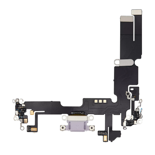 Charging Port Flex Cable For iPhone 14 Plus (Aftermarket Plus) (Purple)