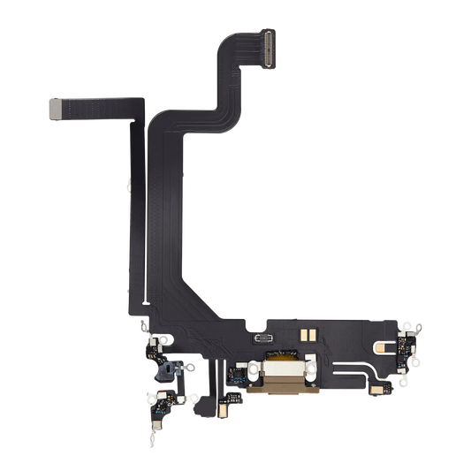 Charging Port Flex Cable For iPhone 14 Pro Max (Aftermarket Plus) (Gold)