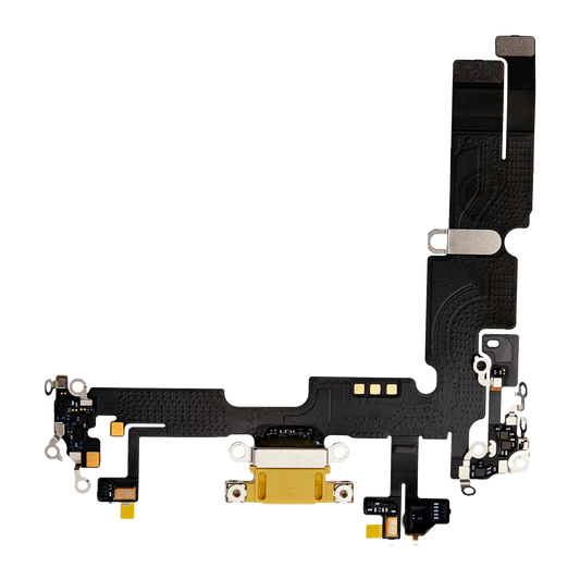 Charging Port Flex Cable For iPhone 14 Plus (Premium) (Yellow)