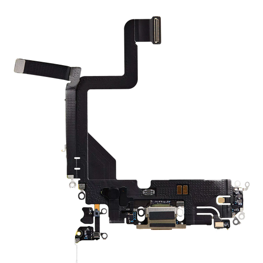 Charging Port Flex Cable For iPhone 14 Pro (Aftermarket Plus) (Gold)