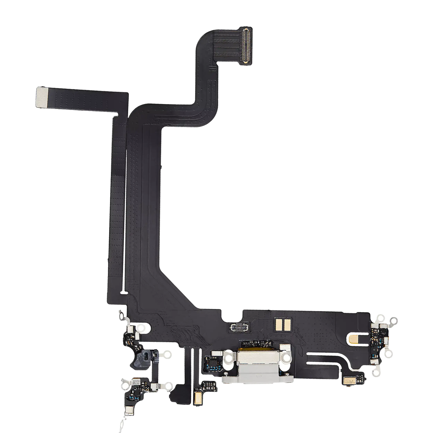 Charging Port Flex Cable For iPhone 14 Pro Max (Aftermarket Plus) (Silver)