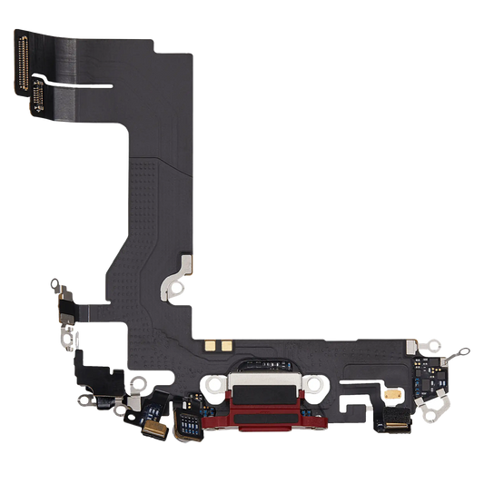 Charging Port Flex Cable For iPhone 13 Mini (Used OEM Pull) (Red)