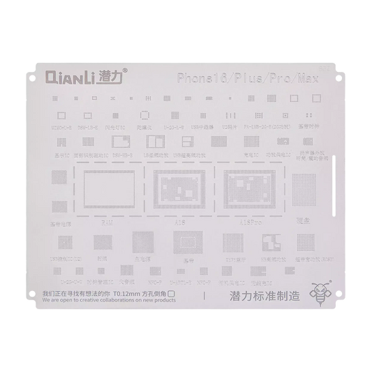 Bumblebee Stencil (QS689) For iPhone 16 / 16 Plus / 16 Pro / 16 Pro Max (Qianli)