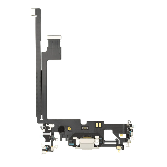 Charging Port Flex Cable For iPhone 12 Pro Max (Used OEM Pull) (Silver)