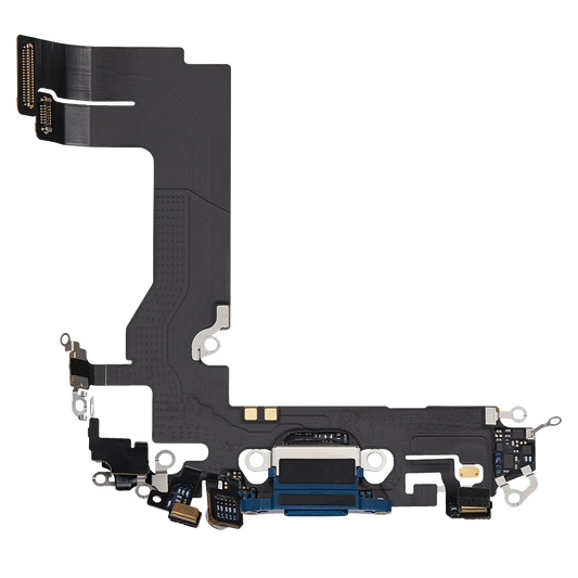 Charging Port Flex Cable For iPhone 13 Mini (Used OEM Pull) (Blue)