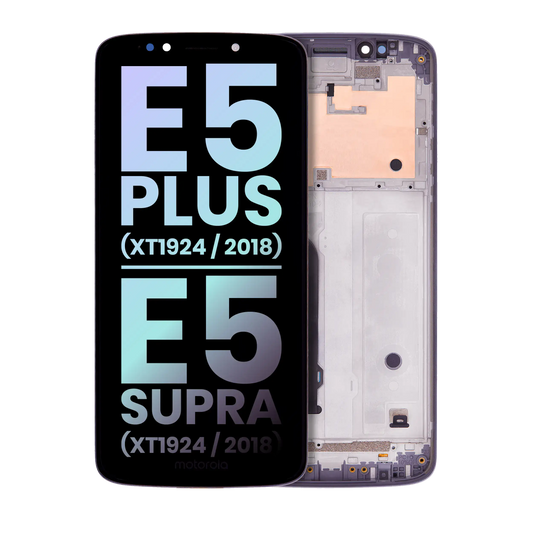 LCD Assembly With Frame for Moto E5 Supra (XT1924-6 / 2018) - Motorola screen replacement part, SKU 107082010151, product image 1