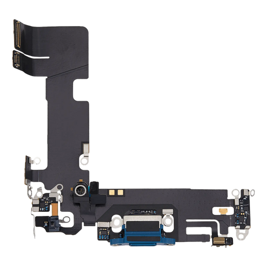 Charging Port Flex Cable For iPhone 13 (Used OEM Pull) (Blue)