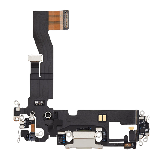 Charging Port Flex Cable For iPhone 12 (Used OEM Pull) (White)