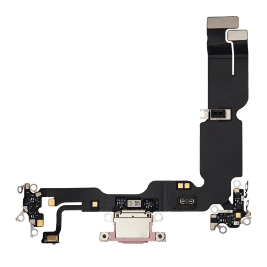 Charging Port Flex Cable For iPhone 15 Plus (Premium) (Pink)