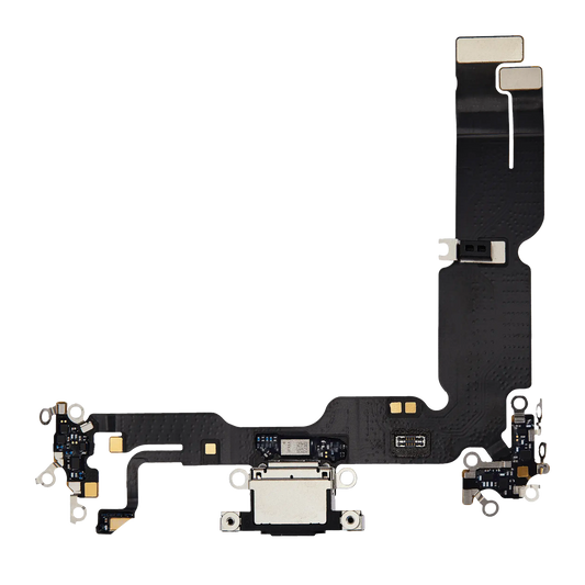 Charging Port Flex Cable For iPhone 15 Plus (Premium) (Black)