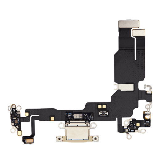 Charging Port Flex Cable For iPhone 15 (Premium) (Yellow)
