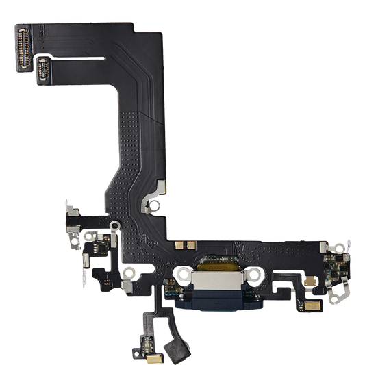 Charging Port Flex Cable For iPhone 13 Mini (Aftermarket Plus) (Blue)