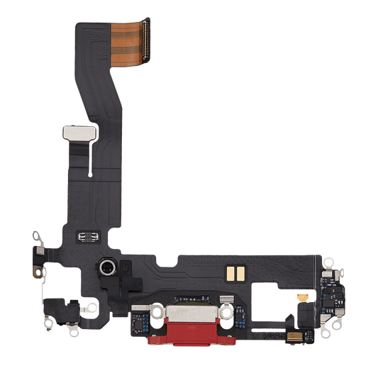 Charging Port Flex Cable For iPhone 12 (Used OEM Pull) (Red)