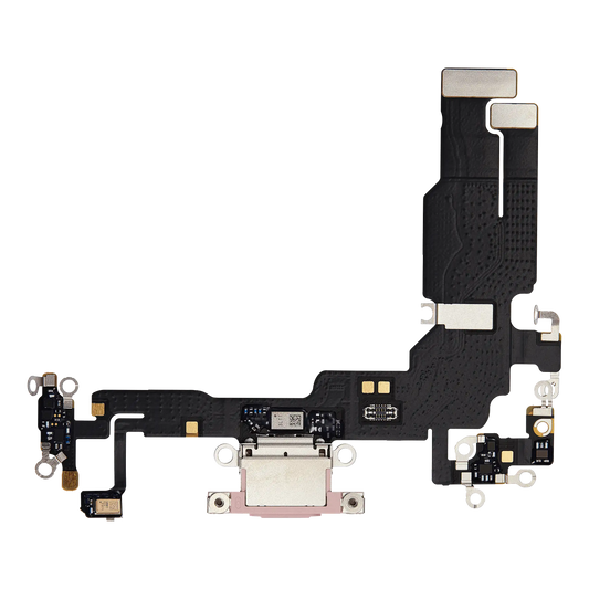 Charging Port Flex Cable For iPhone 15 (Premium) (Pink)