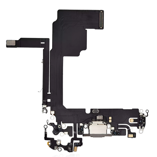 Charging Port Flex Cable For iPhone 15 Pro (Premium) (Natural Titanium)