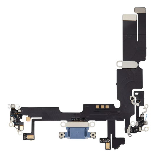 Charging Port Flex Cable For iPhone 14 Plus (Aftermarket Plus) (Blue)