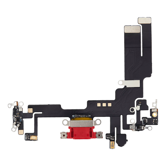 Charging Port Flex Cable For iPhone 14 (Aftermarket Plus) (Red)