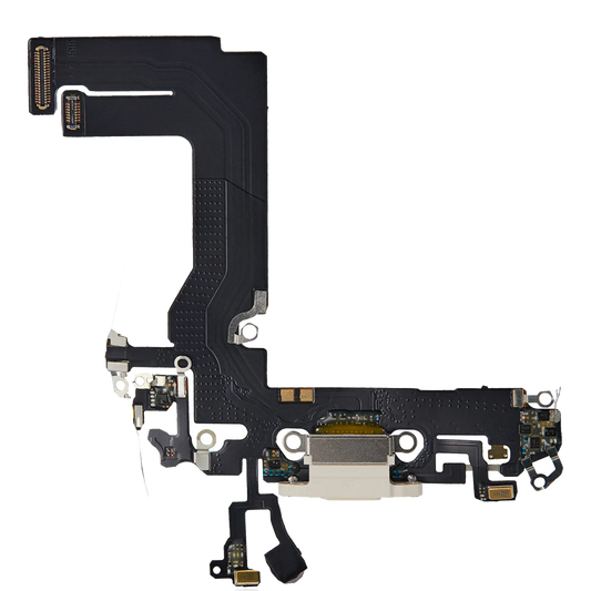 Charging Port Flex Cable For iPhone 13 Mini (Aftermarket Plus) (Starlight)