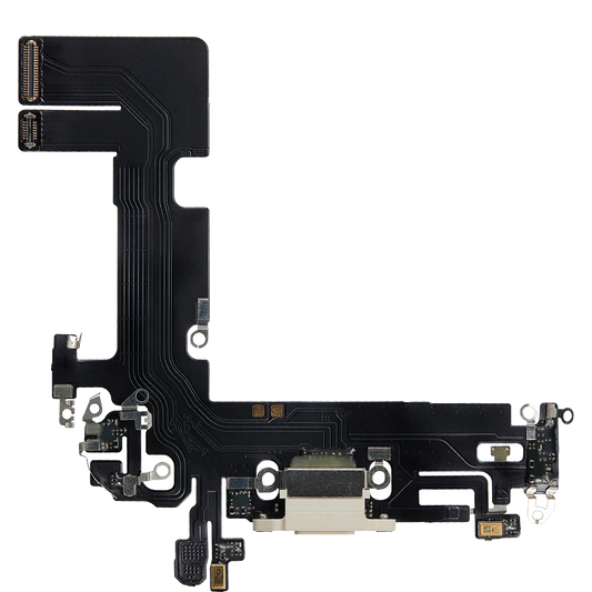 Charging Port Flex Cable For iPhone 13 (Aftermarket Plus) (Starlight)