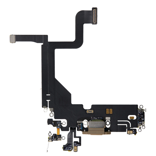 Charging Port Flex Cable For iPhone 13 Pro (Used OEM Pull) (Gold)