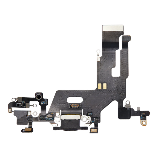 Charging Port Flex Cable For iPhone 11 (Used OEM Pull) (Black)