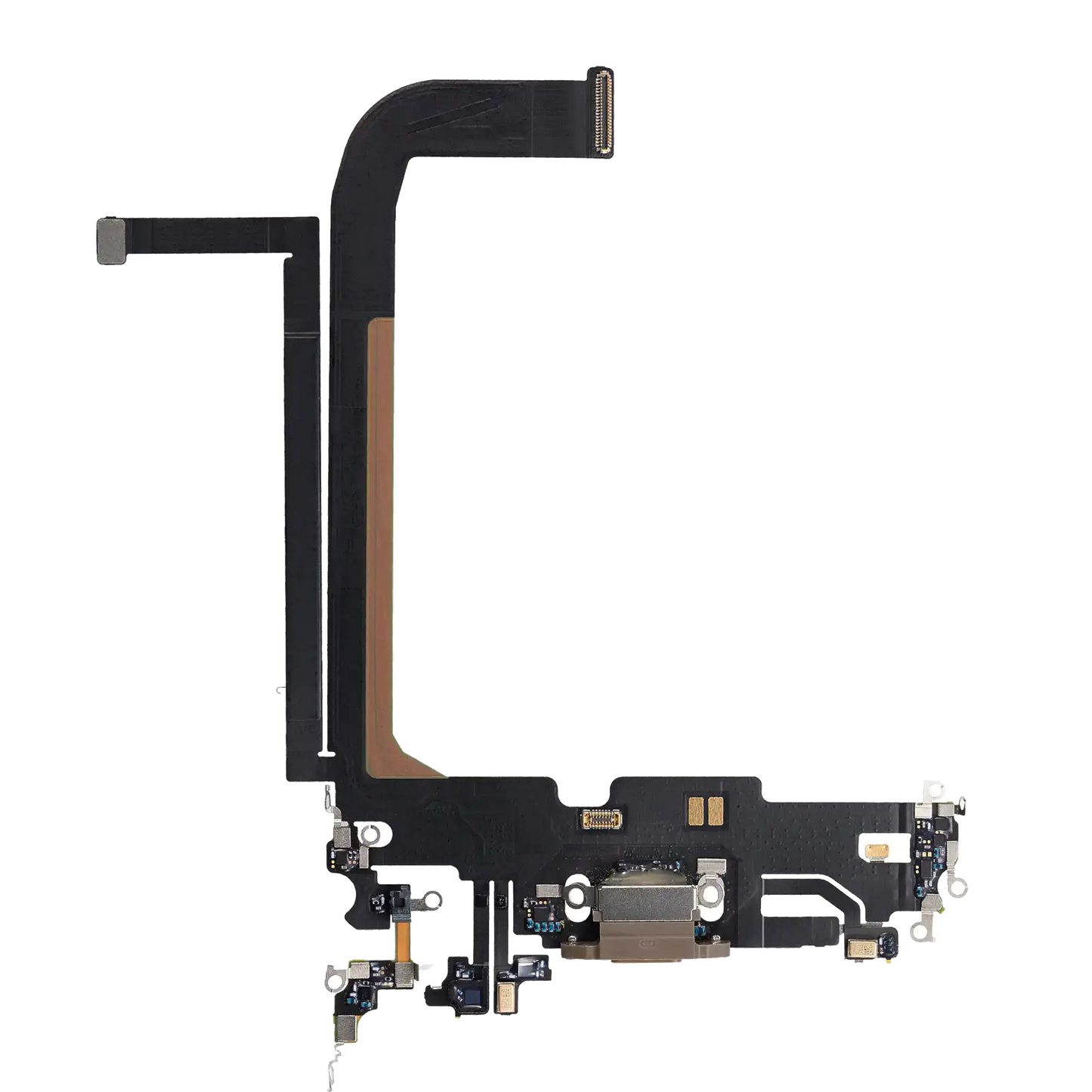 Charging Port Flex Cable For iPhone 13 Pro Max (Used OEM Pull) (Gold)