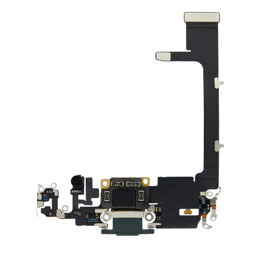 Charging Port Flex Cable With Board For iPhone 11 Pro (Used OEM Pull) (Midnight Green)