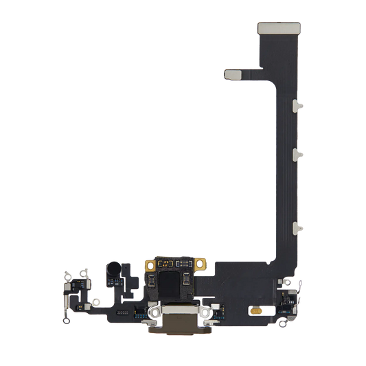 Charging Port Flex Cable With Board For iPhone 11 Pro Max (Used OEM Pull) (Gold)