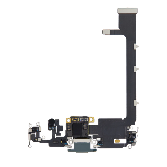 Charging Port Flex Cable With Board For iPhone 11 Pro Max (Used OEM Pull) (Midnight Green)